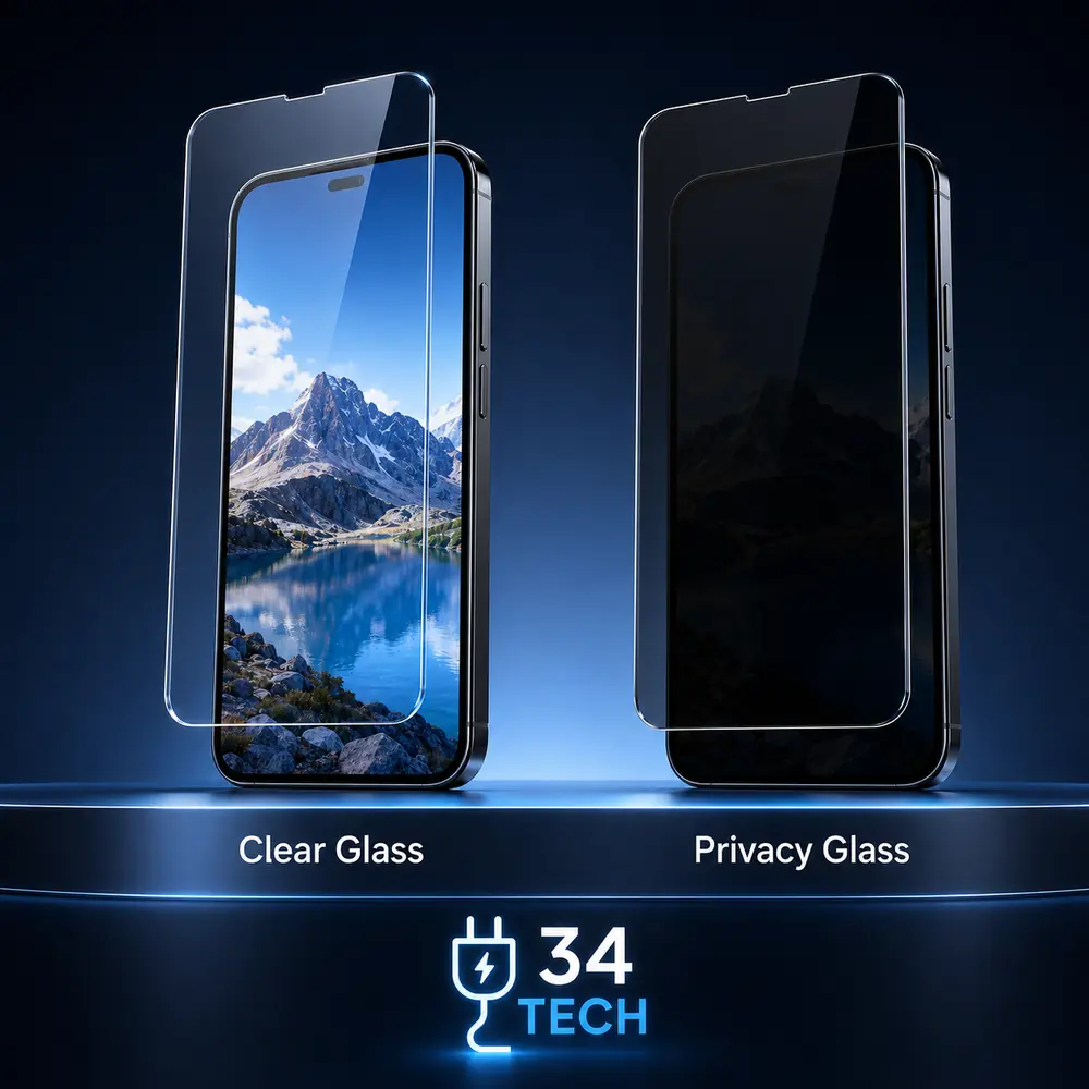 Clear and privacy glass screen protectors
