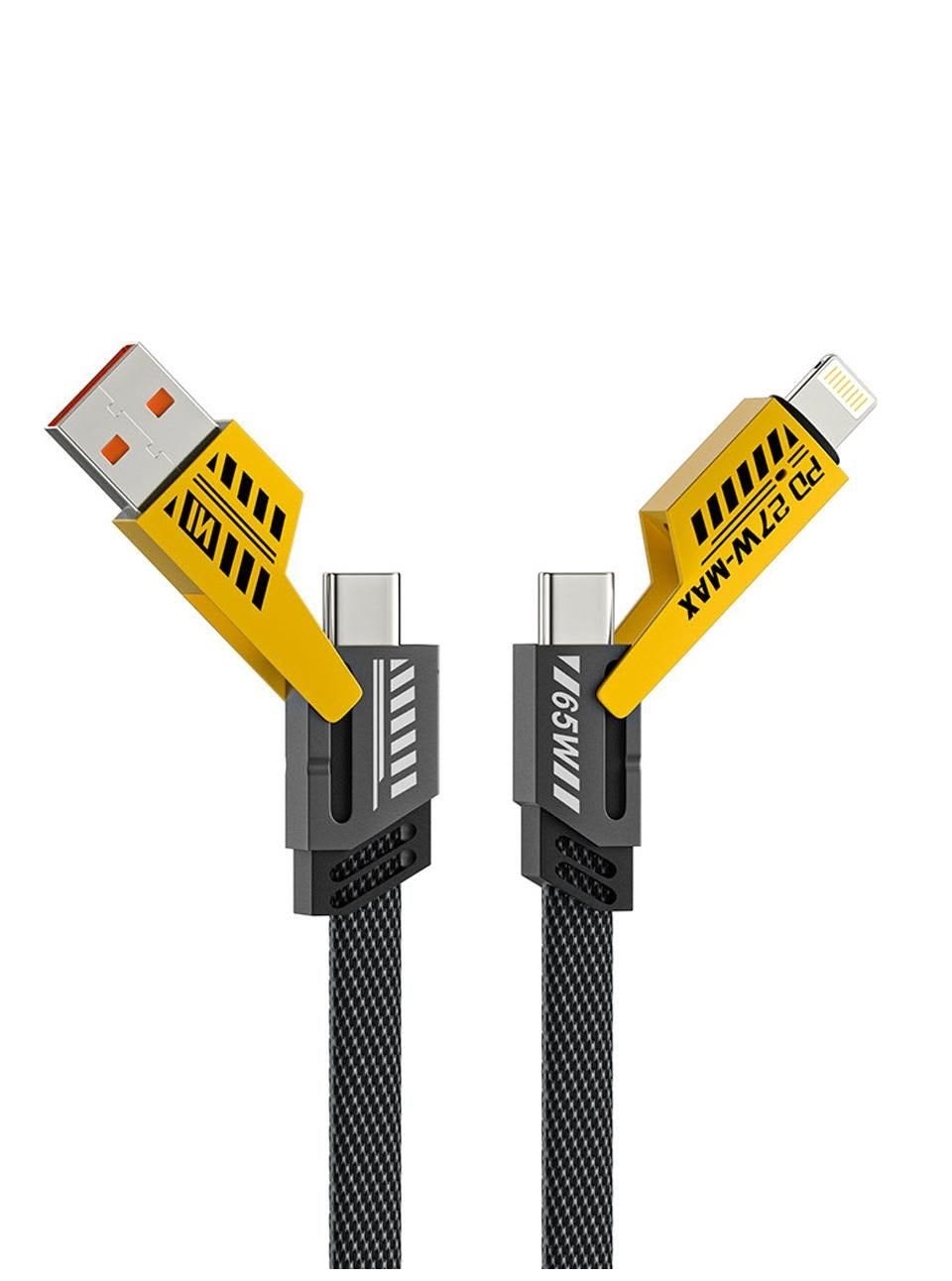 65W Fast Charging USB Cable (USB-A to Type-C + Lightning)